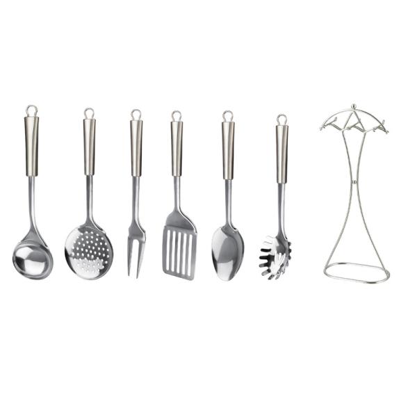 Stainless Steel Utensils Set for Kitchen Cooking OEM Logo Metal Accessories Tools