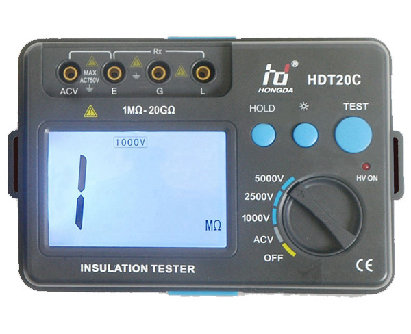 сопротивление изоляции 20GΩ миниого метра megger 5000V цифров handheld