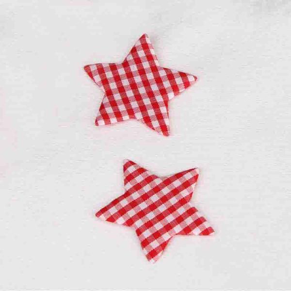 Hair Accessories Ultrasonic Embossing Flowers Crafts Gingham Star 4.8cm