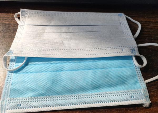 Blue Disposable Face Mask Antivirus 3 Ply Non - Woven OEM Available Low Breathing Resistance