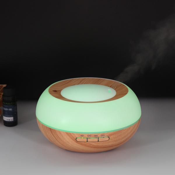 7 Color Changing LED Light Aromatherapy Essential Oil Diffuser 300ml air ultrasonic humidifier Light Wood Grain RY25C
