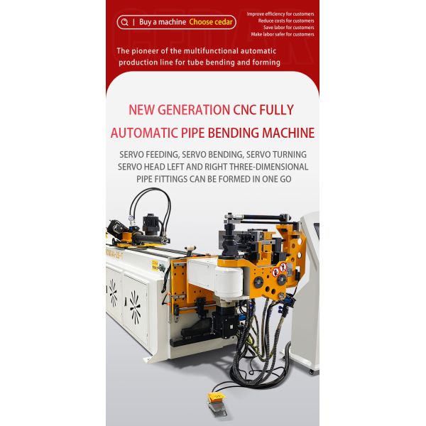 CNC Pneumatic 3D Hydraulic Square Copper Fully Automatic Pipe Bending Machine