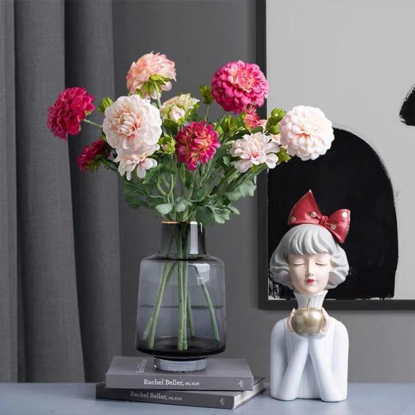 Photography Props Decoration Handmade Silk Hibiscus Flower for Hand Feel Moisturizing