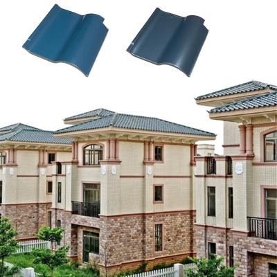 Ceramic S-shape Spanish Roof Tiles Sturdy Build Terracotta Hue UV Resistant Blue