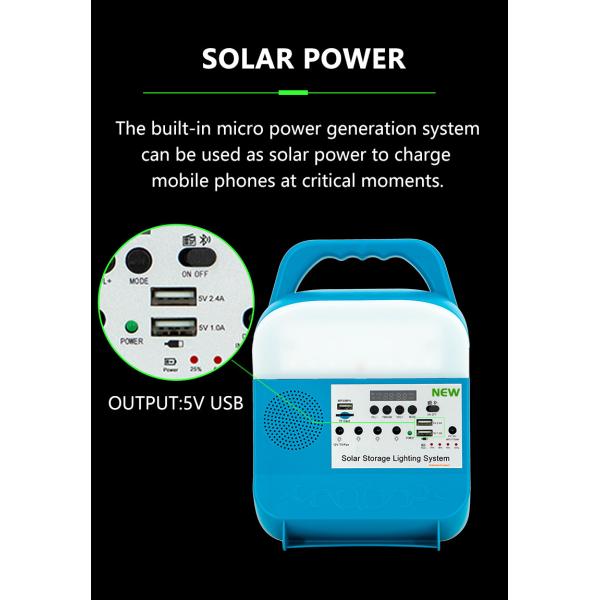 осветительная установка 6W 4Pcs солнечная домашняя с оценкой IP65 для крытой и на открытом воздухе электростанции пользы с панелями солнечных батарей