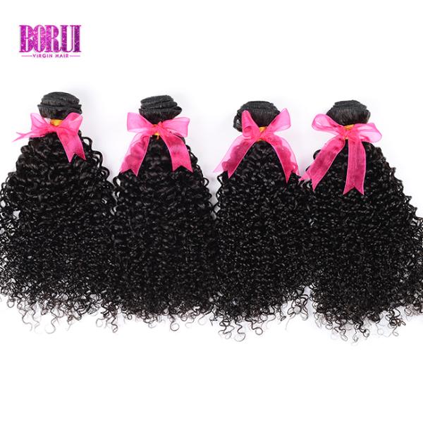 Virgin Peruvian Natural Wave Hair Kinky Curly Weave Human Hair Bundles