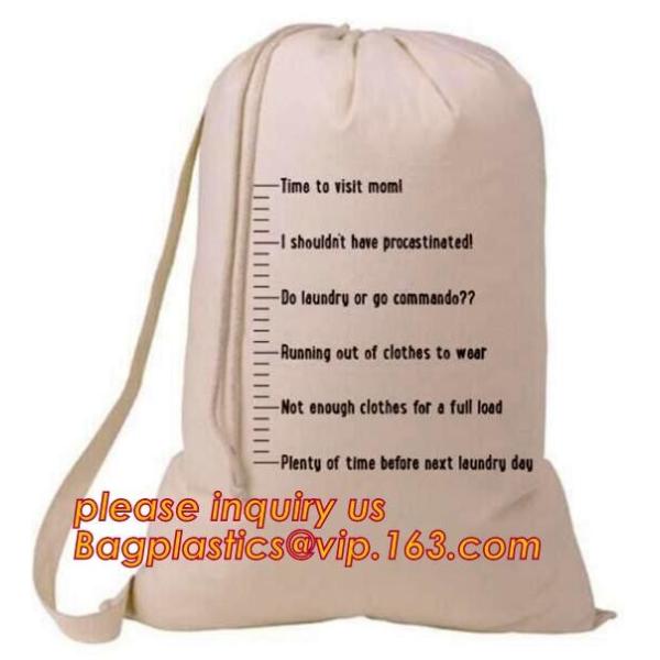 Custom printed nylon canvas biodegradable baby 100% organic cotton laundry bag,large cotton drawstring laundry bag pack