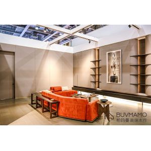 OEM/ODM CUSTOM FURNITURE MODERN L SHAPED VELVET FABRIC UPHOLSTERED LONG COUCH