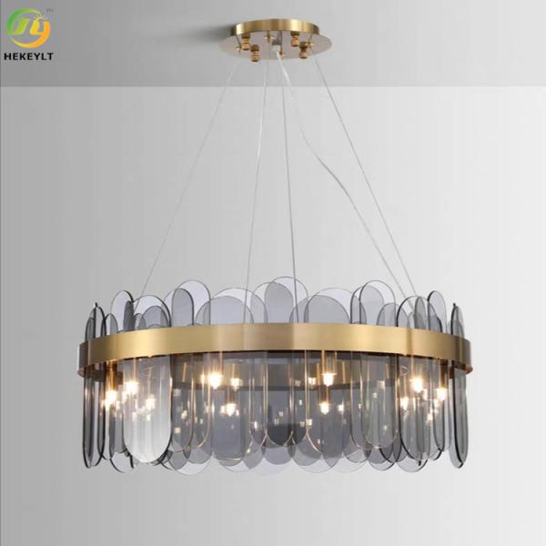 Home Hotel Copper Glass Pendant Light G9 Postmode Luxury