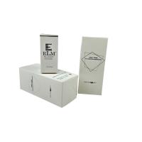 Caixa de embalagem personalizada de cartão branco 350g para cosméticos com impressão gravura