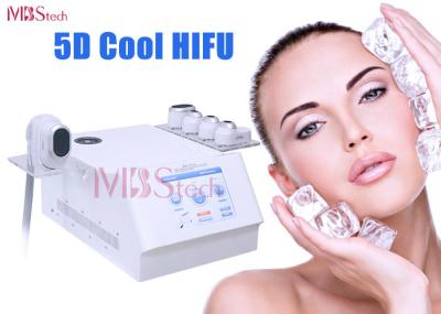 Levantamento de cara indolor refrigerando 5D da pele fria de 5 cartuchos HIFU
