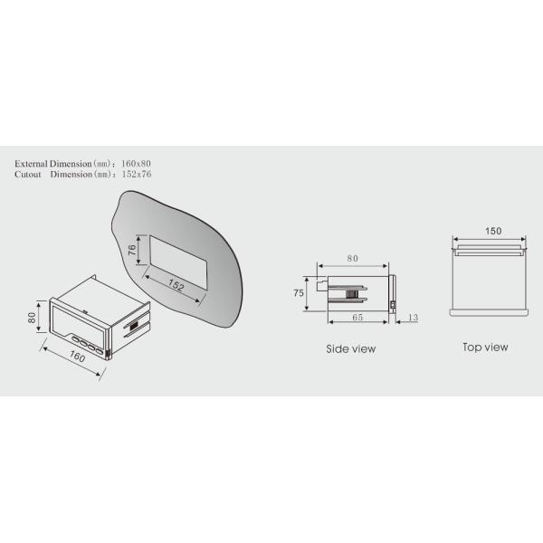 CN-AV11 80*160mm Auto Voltmeter AC Meter Data Logger Voltage Measure Meter