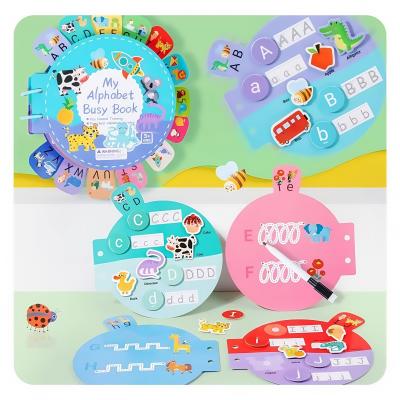 Montessori Educational Toys Creative Alphabetic Cognition Pen Control Training Busy Book Toys for Kids Boys Girls