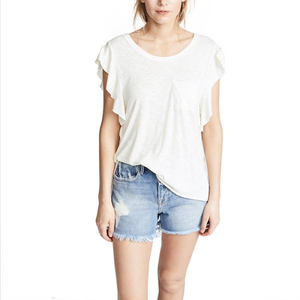 2018 New Designs Women Tops White Sleeveless Dressy Blouse