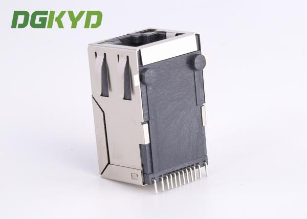O metal protegeu o conector SMT CAT5 Rj45 Jack magnético do PWB RJ45, diodo emissor de luz de G/Y