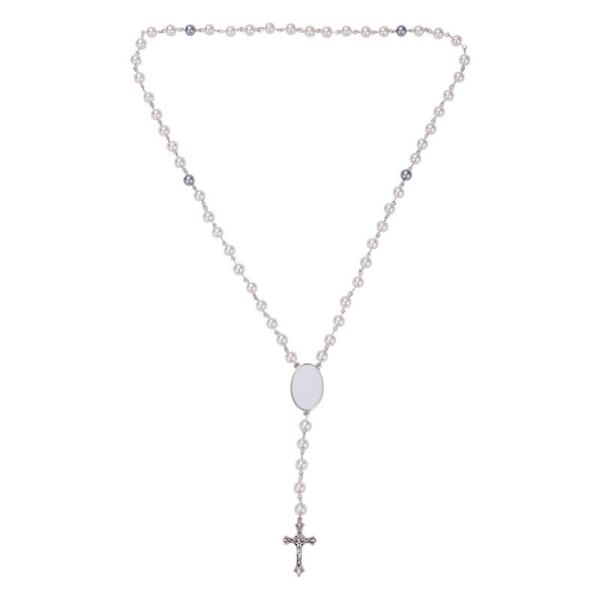 DIY Photo Insert Sublimation Rosary Beads Necklace Custom Rosary Necklace