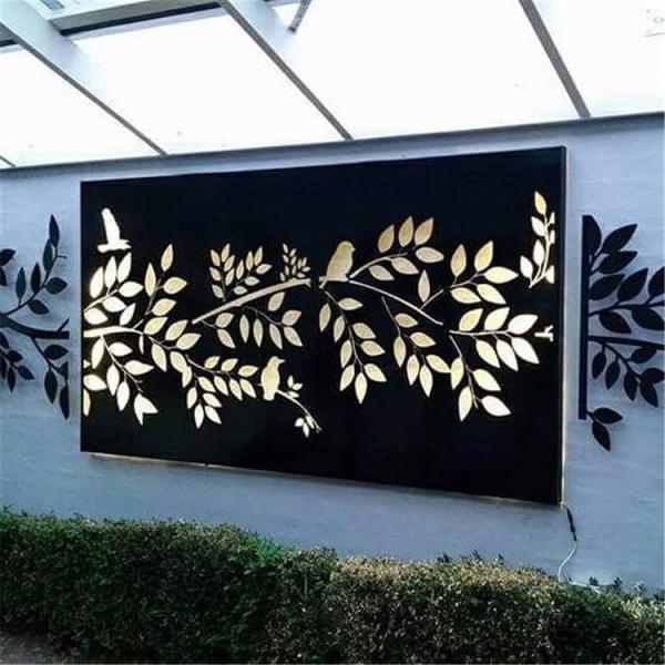 Painéis de tela de privacidade ao ar livre de arte de parede para jardim decorativos