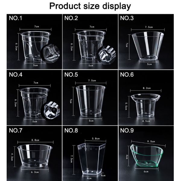 Small Plastic PP Disposable Mango jelly dessert cups For Pudding Ice Cream