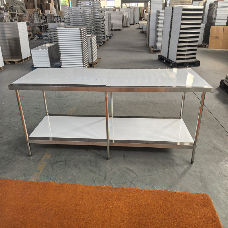 Customizable Size Corrosion Resistant Heavy-Duty Stainless Steel Workbench for Commercial Kitchen