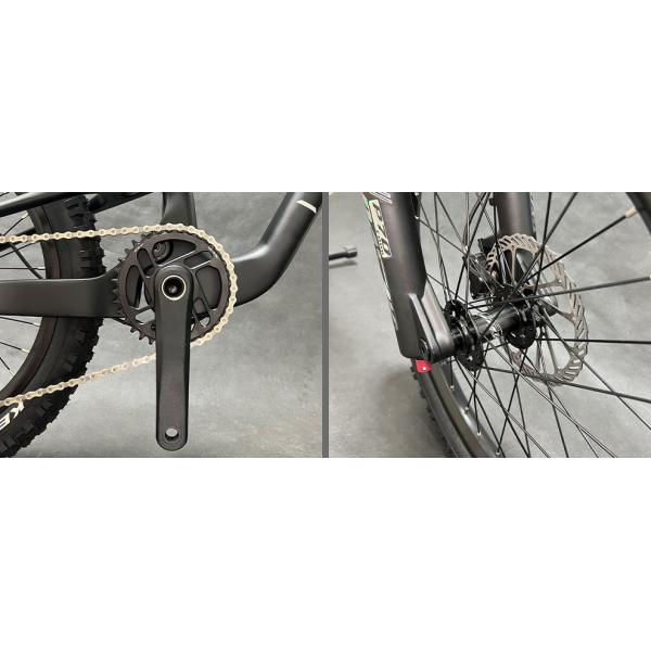 Bicicleta de montaña de carbono con suspensión completa, grupo Shimano de 10 velocidades para niños