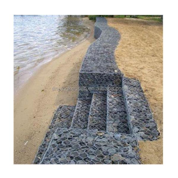 Galvanized Gabion Stone Cage Basket with Woven Mesh and Affordable Aperture 60x80mm