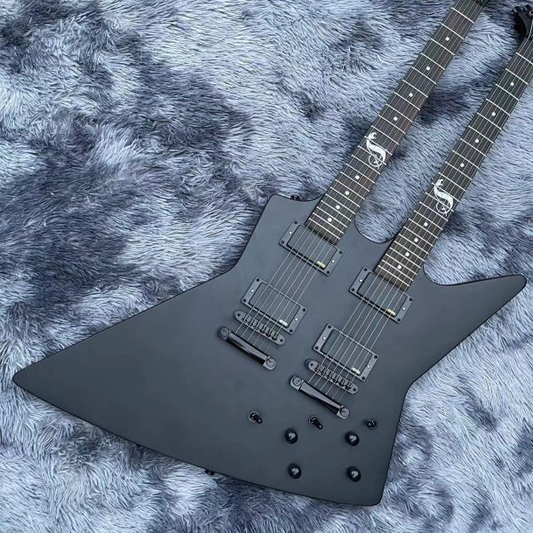 Custom Guitar Order, James Hetfield’s ESP MX250 Double Neck 6+6 Strings Electric Guitar in Matte Finishing