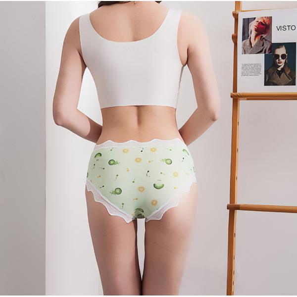 Плоды подростка нижнего белья женщин шелка милые печатают дам эластичных трусов шнурка льда Breathable молодых