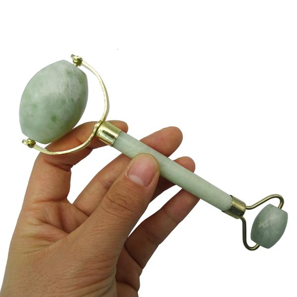 Xiuyan Jade Skin Care Jade Stone Facial Eye Therapy Skin Tightening Spa Wrinkle Remover Massager Face Roller With Flower Handle