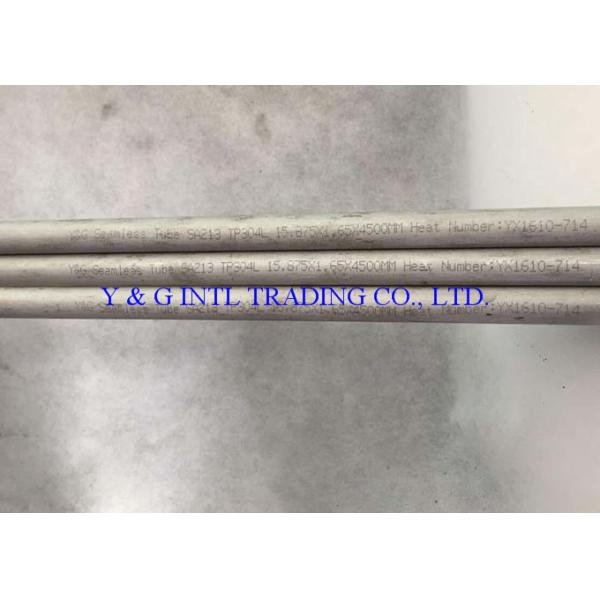 1.65~2.11mm Thickness Stainless Steel Tubing ASME SA213 TP304L TP304 For Gas Industry