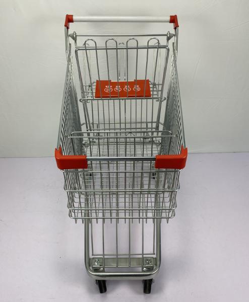 carrinho de compras de aço do mantimento alemão do supermercado 125L com a cremalheira da cerveja do metal