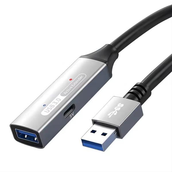 Cable d'extension USB 3.0 de type A de type mâle à femelle câble de données avec alimentation USB C Extra Long