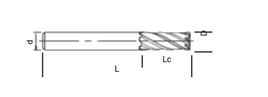 6 Flutes Square End Mills 45 Degree Helix Angle Standard For Versatile Use