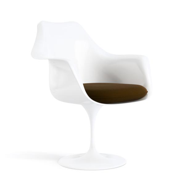 White Coffee Shop Knoll Tulip Chair , Saarinen Tulip Chair With Cushion