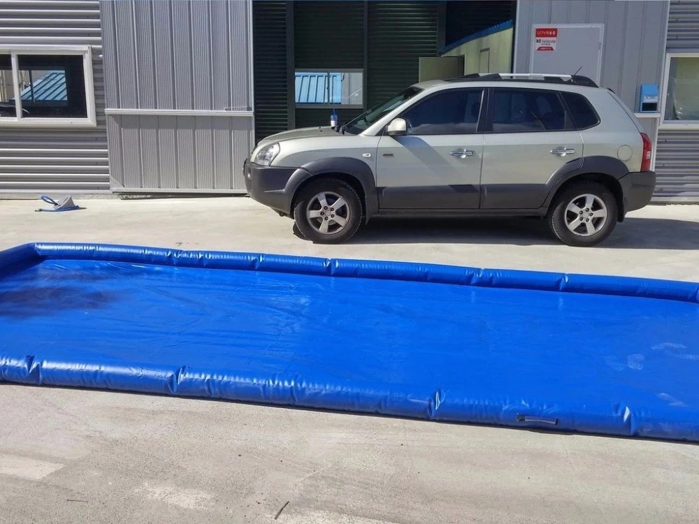 Черный портативный пол 10' гаража циновка мойки x20 раздувная