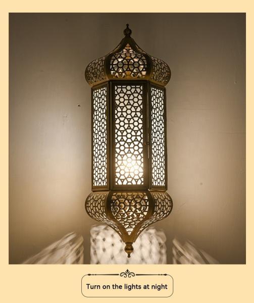 Glass Shade Luminous Vintage Copper Wall Light With 50000 Hours Lifespan