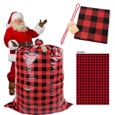 Saco plástico impermeável do presente do cordão do LDPE para o Natal