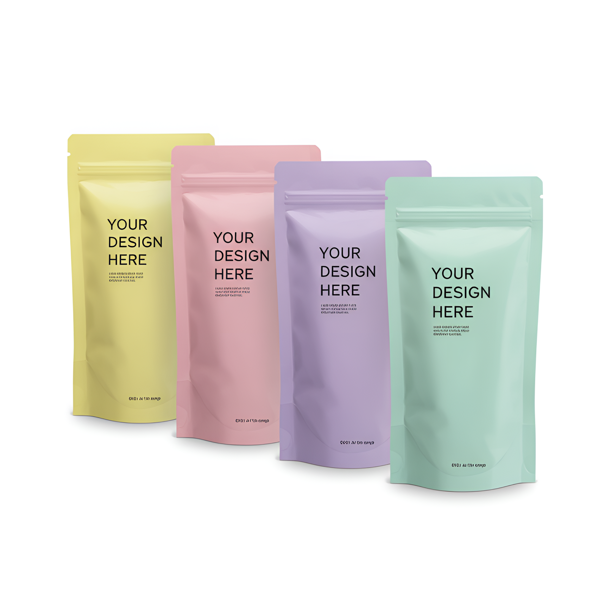Digital Printing in the House MOQ 50Pcs Food Grade Stand-up Zipper Bag Colorful Customized Printing Free Design