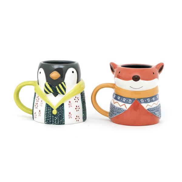 3D-животное пингвин в форме керамических молочных кружек Порцелановый рождественский подарок с ручной живописью