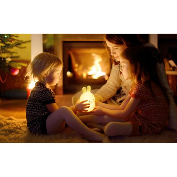 0.8W 3000k Bunny Silicone LED Night Light For Easter Gift Nursery