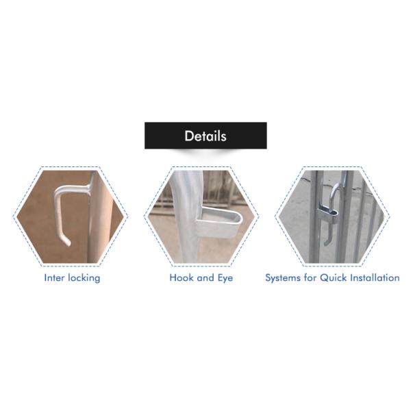 Временная пешеходная стальная загородка барьеров сдерживания толпы баррикады пудрит покрытый