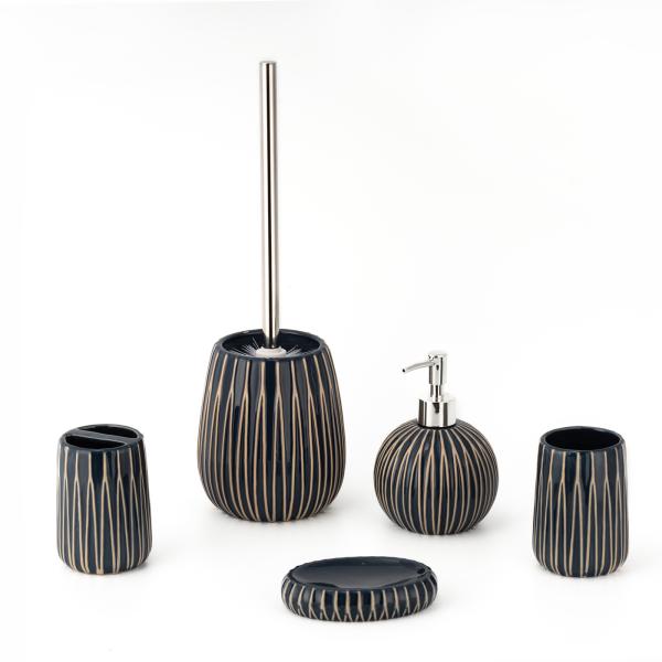 Bathroom Accessories Set Ceramic Foam Soap Dispenser Toothbrush Holder