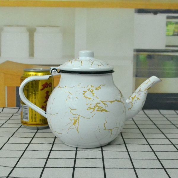 Handmade Ceramic Stov Enamelled Carbon Steel Coffee Pot Teapot Kettle Custom Decal