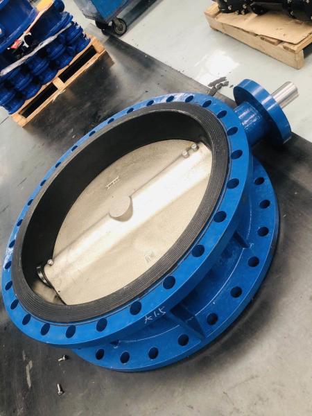 Ductile iron cf8m ss316 rubber lined DN1200 2200 wormgear Rotork Auma Captop Underground double flanged butterfly valve