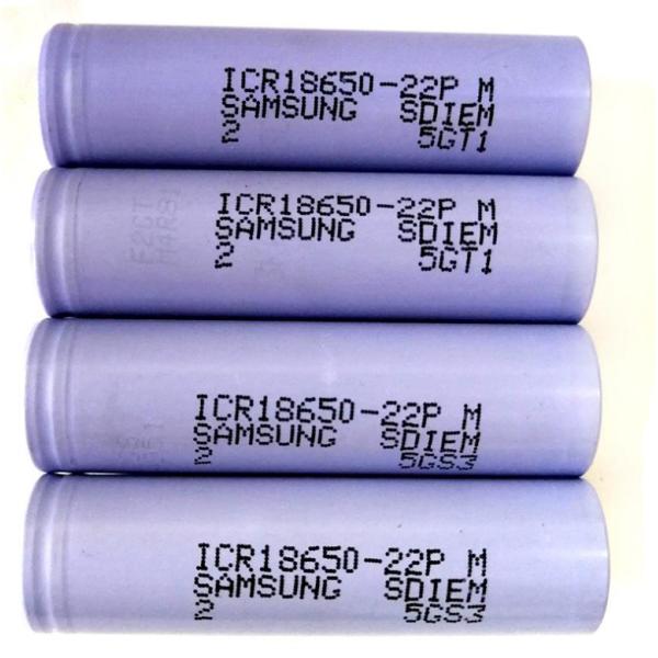 ICR18650 Samsung 22P Lithium Ion Rechargeable Batteries 3.7V 2200mAh 1000 Cycles