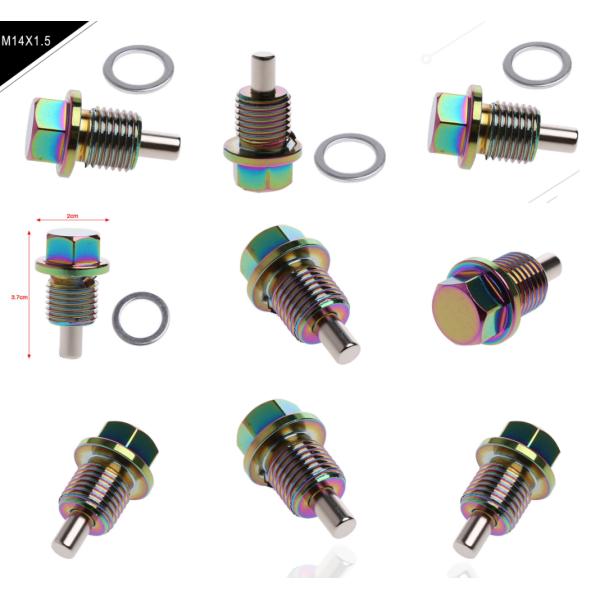 M12 Titanium Race Bolts Oil Drain Plug Bolt With Magnet High Precision
