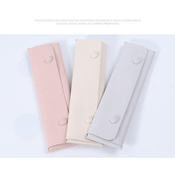 Microfiber Necklace Storage Bag Long Chain Pendant Jewelry Packaging Bag Travel Portable Dustproof Fashion Bracelet Bag