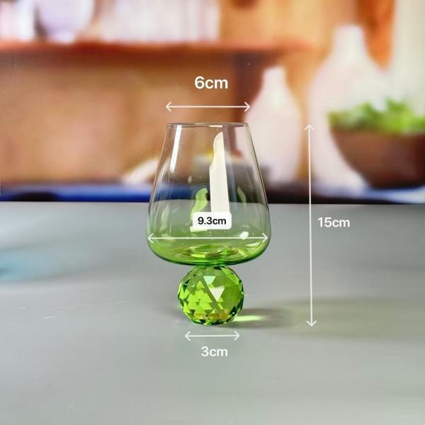 Hand-blow Wine Glass With Crystal Base Color Gradient Unique Wine Glass For Gift For  Party