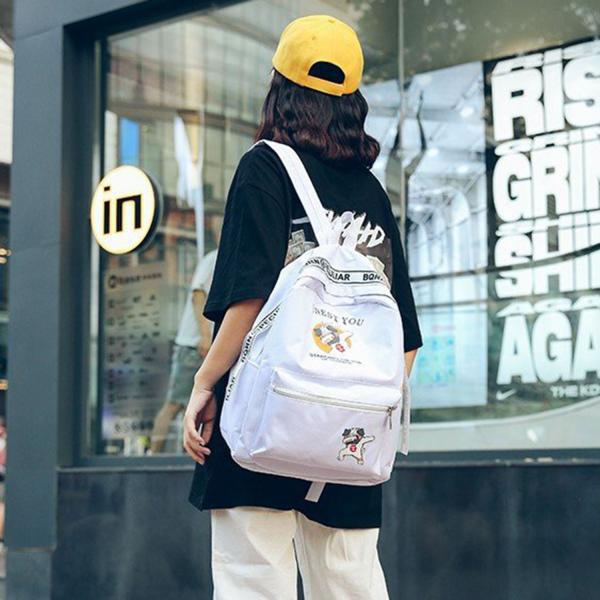 New women's backpack casual all-purpose nylon backpack large capacity college wind student bag