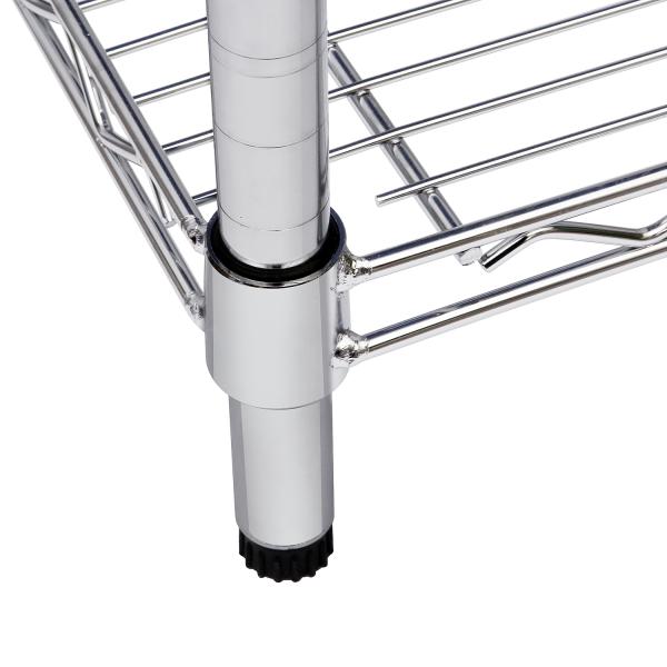 50kgs 1500mm 500MM 4 Tier Chrome Heavy Duty Metal Wire Shelving Unitfor Kitchen