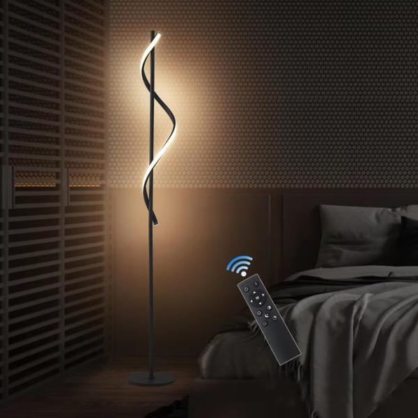 LED Minimalist Creative Wave Line Corner Lamp Fashion Spiral Floor Lamp For Home Hotel Office Living Room